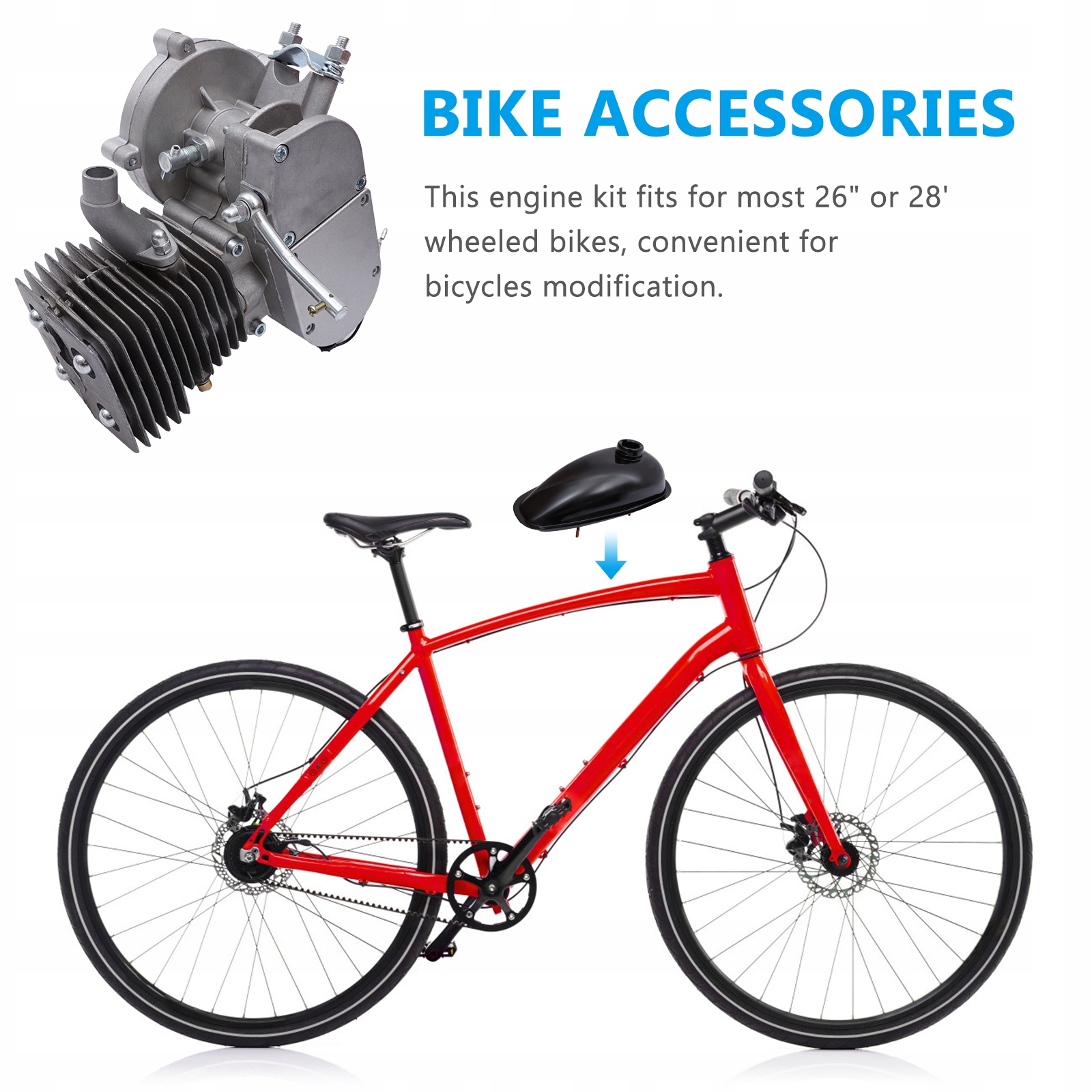 ZESTAW SILNIKA DO ROWERÓW 100CC 2-SUWOWY SILNIK BenzYNOWY DO ROWERÓW EAN (GTIN) 4894570381616