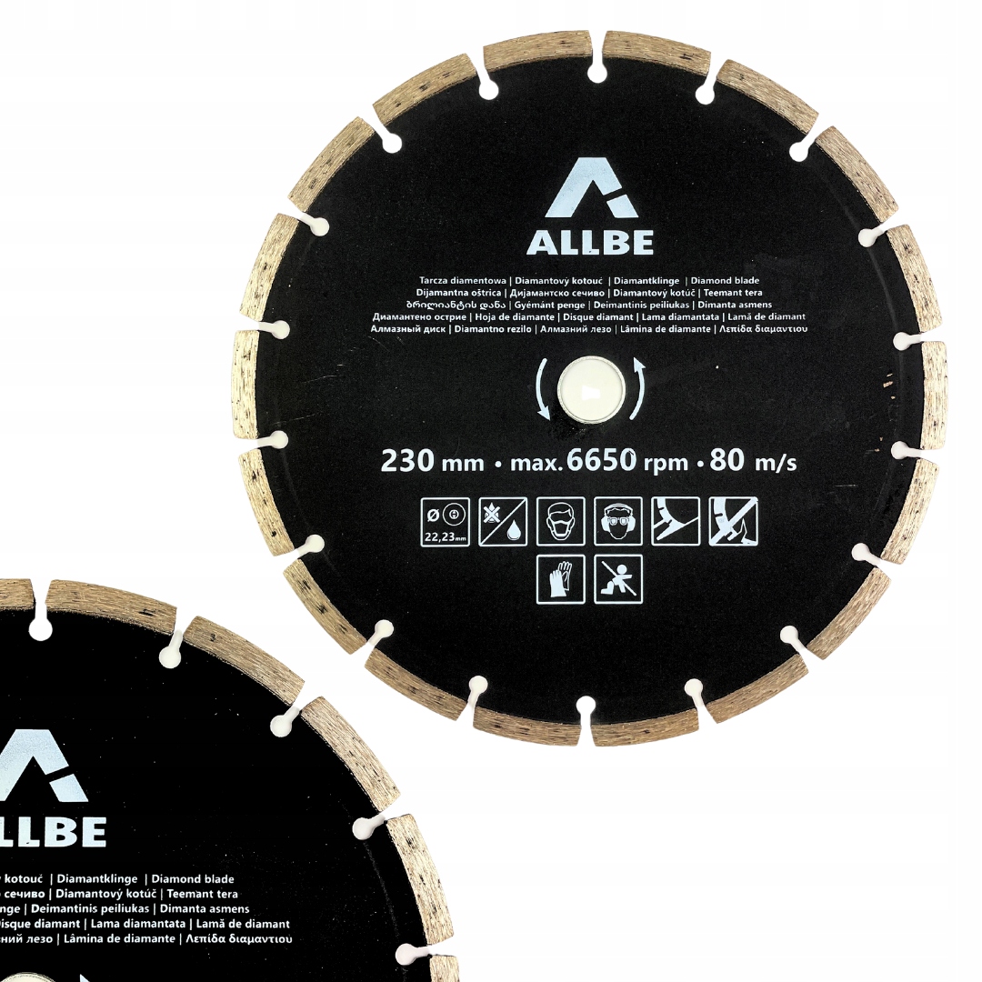 TARCZA DIAMENTOWA 230MM 22,2MM DO KOSTKI BETONU