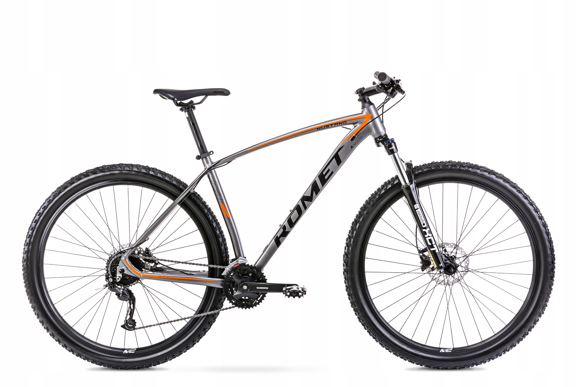 Rower ROMET MUSTANG M2 szaro-pomarańczowy 17 M