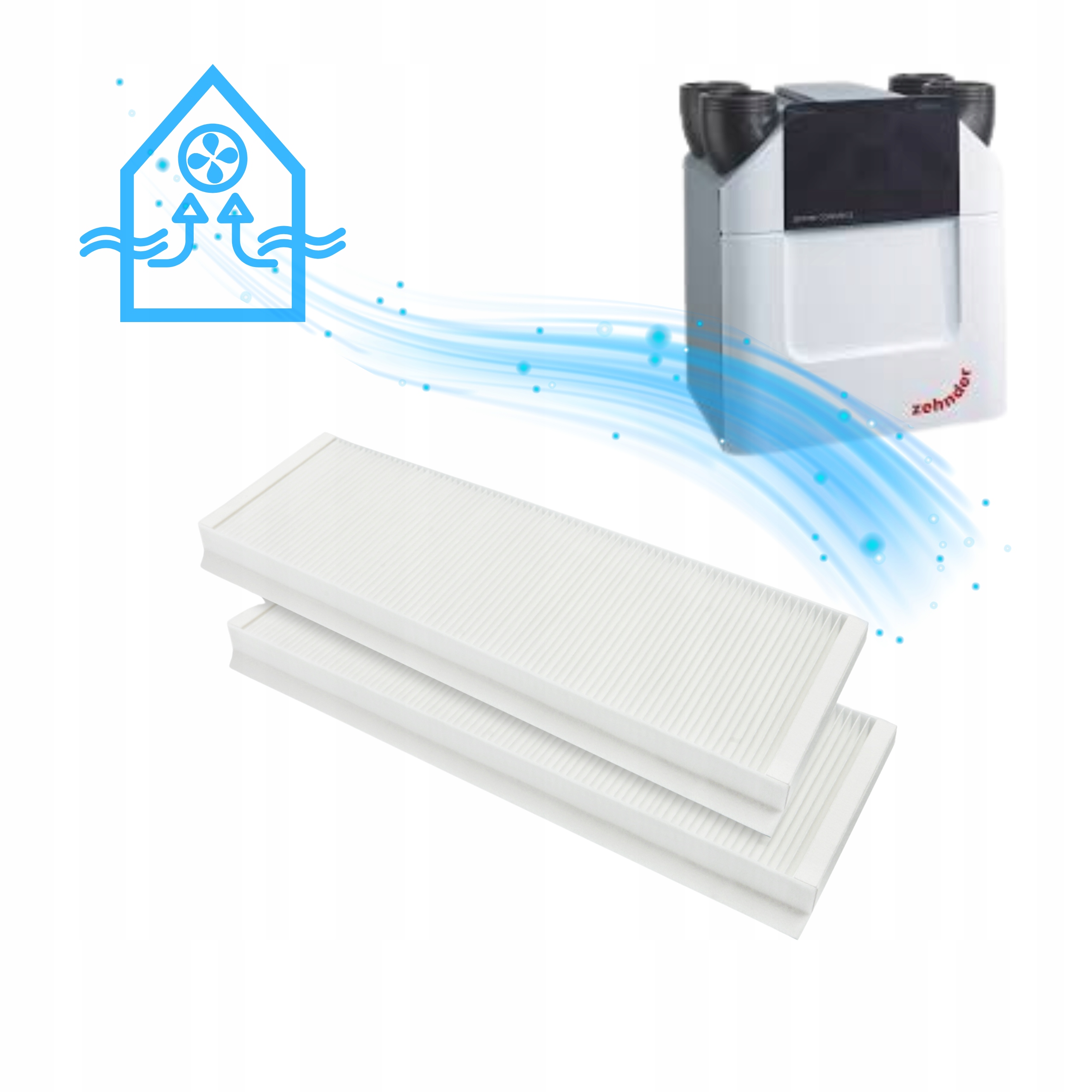 Filtry G4 pro rekuperátor Zehnder ComfoAir Q 350 450 600 Aeris Next Komplet