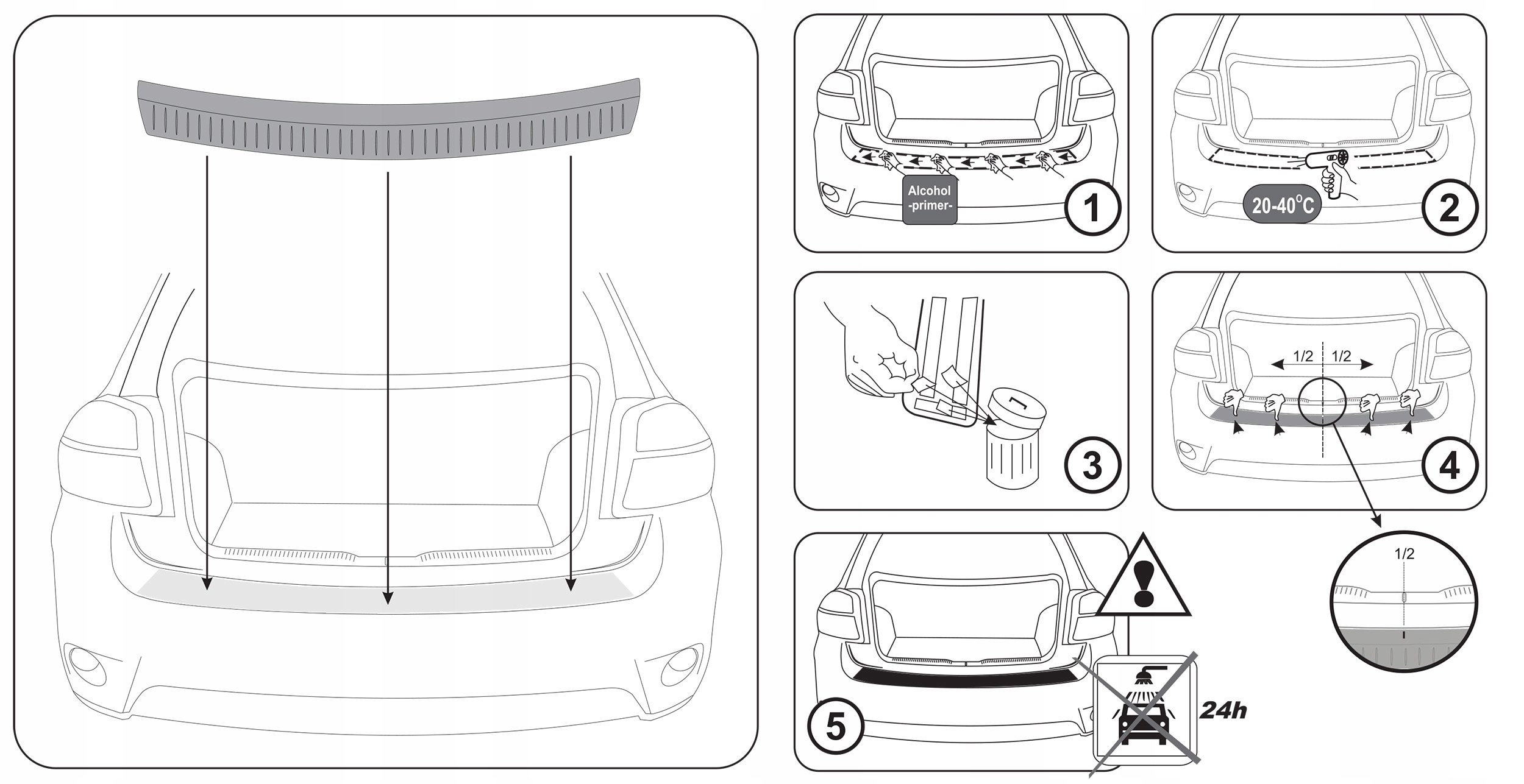 TOYOTA COROLLA KOMBI 2019- NAKŁADKA NA ZDERZAK Producent części RIDER