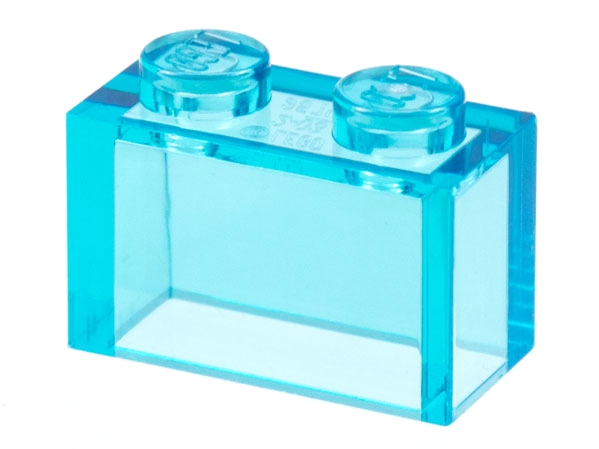 

20 szt Lego Trans-Light Blue Brick 1 x 2 3065 Nowy
