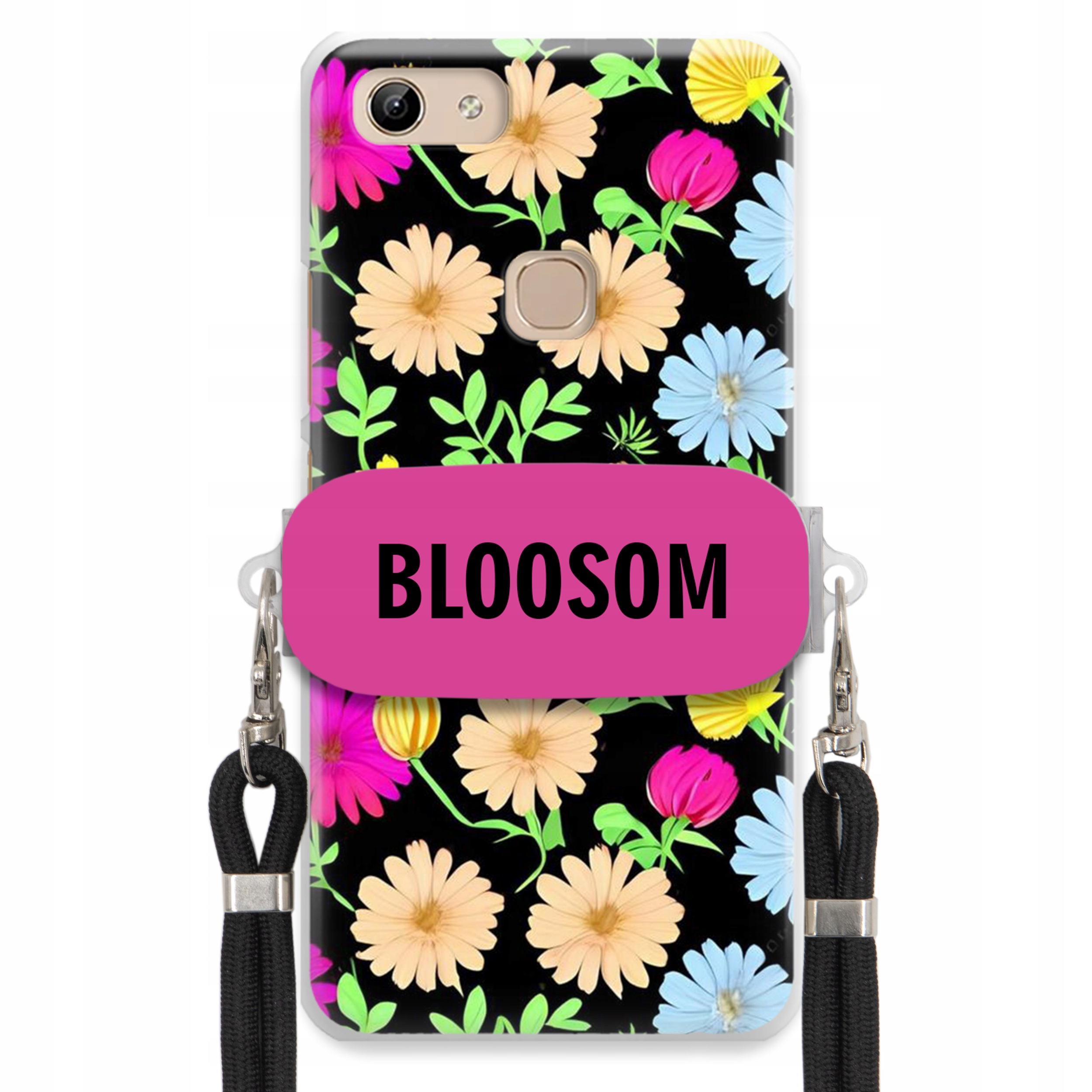 Pouzdro Držák Crossbody pro Vivo Y81 Módní Kryt Case Květiny Bloosom Flower