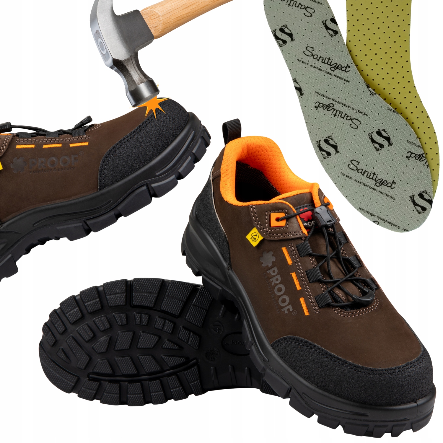 Pracovní Obuv Dámská Obuv Bezpečnostní Polobotky Kůže Bozp S3 Esd Proof Vel. 39