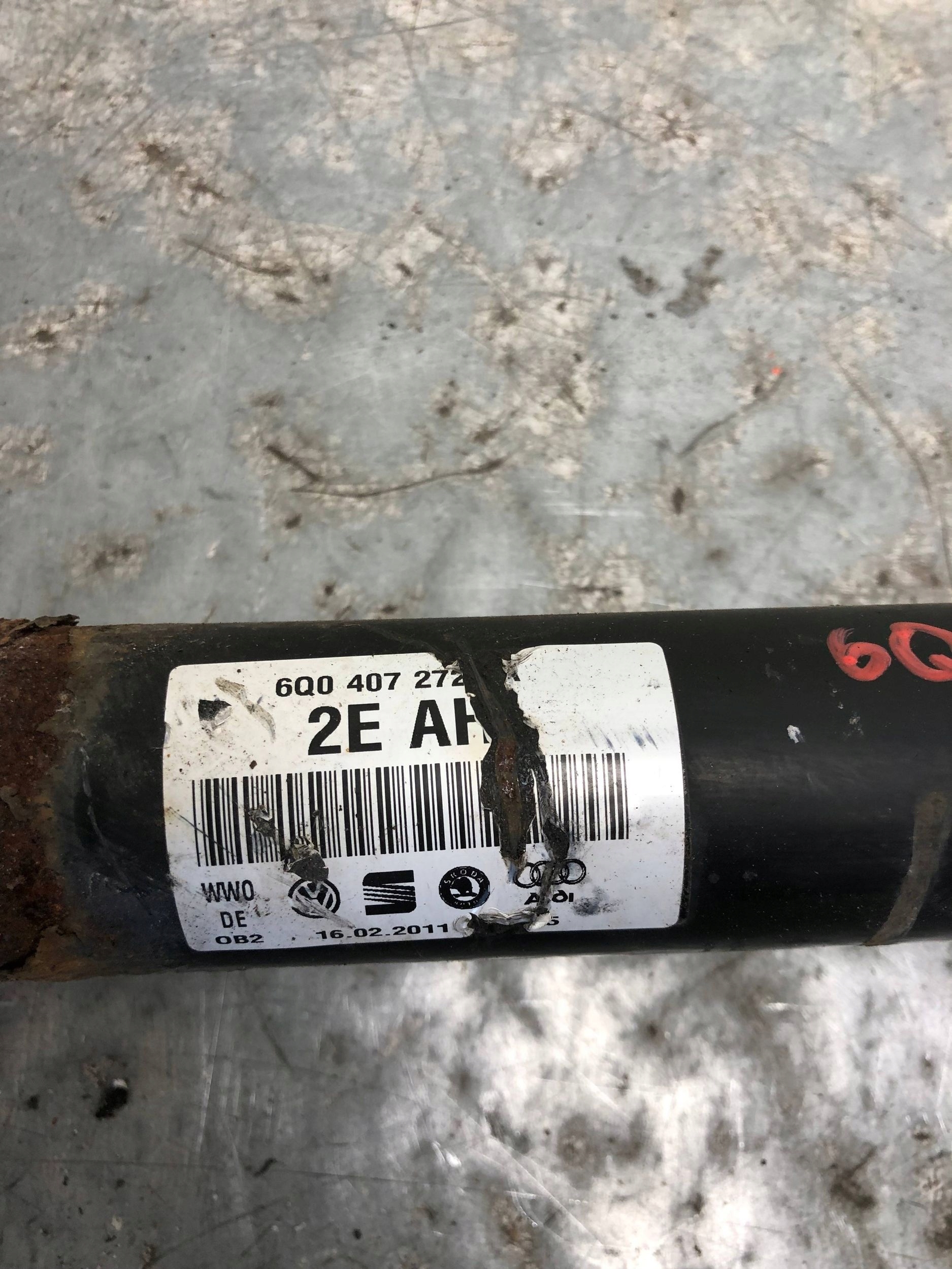 semi-axis right VW POLO V 6Q0407272EA