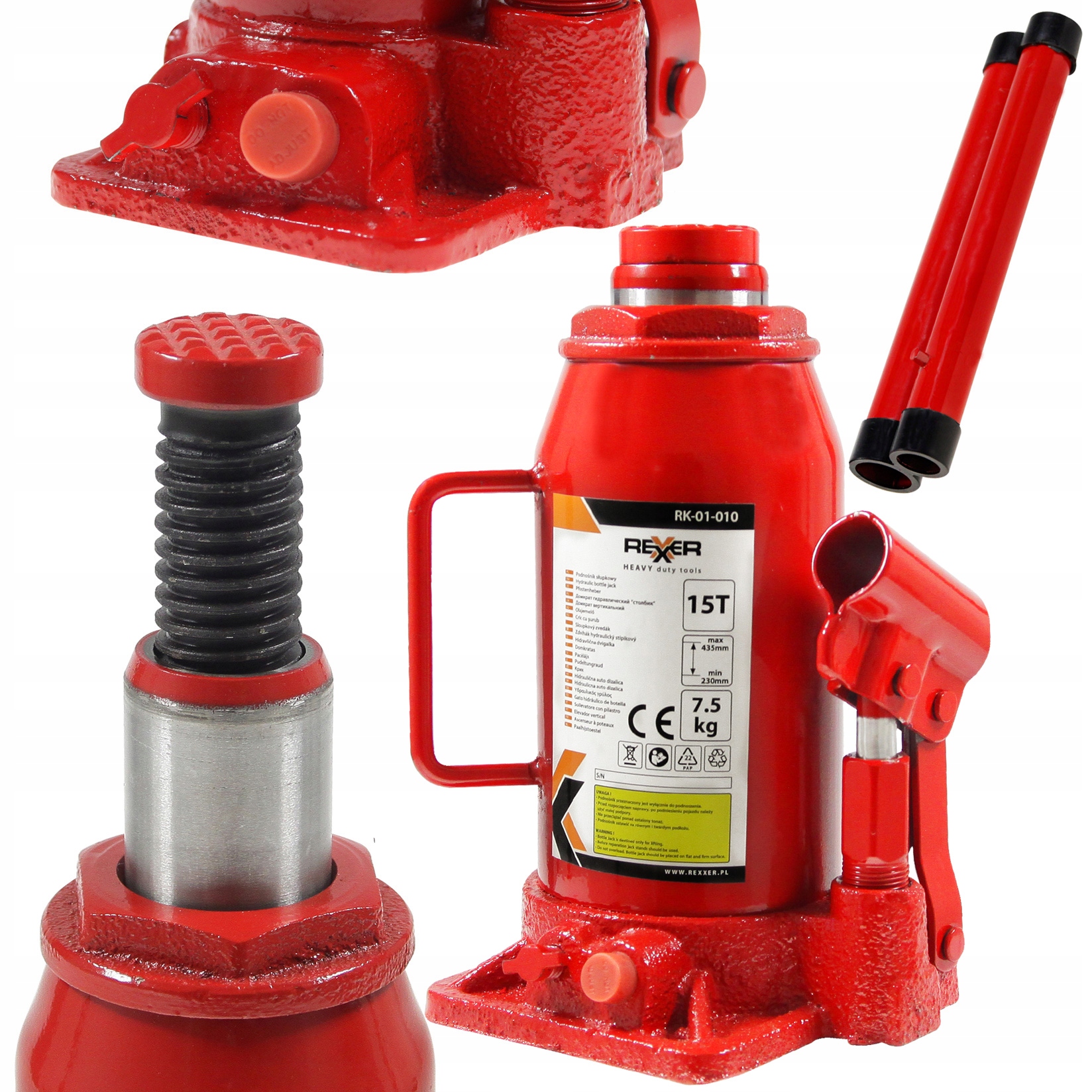 

Podnośnik Hydrauliczny Słupkowy Lewarek 15T Mocny
