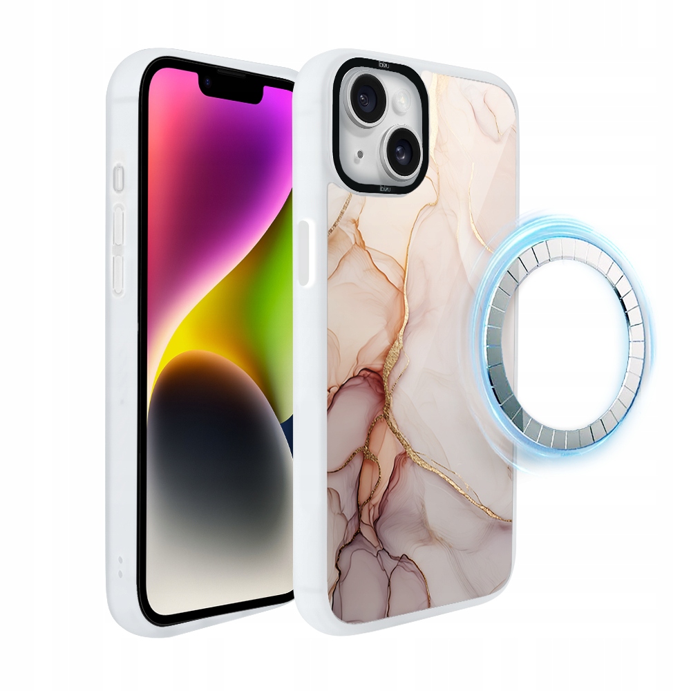 Pouzdro pro iPhone 14 Ibizu DropGuard Matt s MagSafe, růžový alabastr