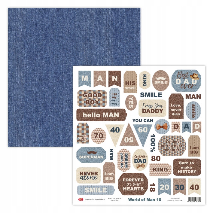 Papier dwustronny/elementy World of Man 10