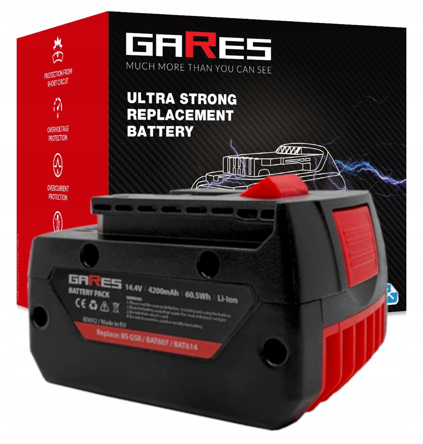 Baterie Akumulátor pro Bosch Gdr 14,4 V-Li Mf 2607336150 14,4V 4,2Ah