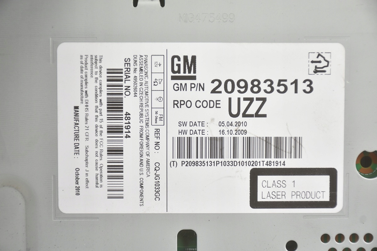 RADIO Navigation OPEL INSIGNIA A ASTRA J 20983513
