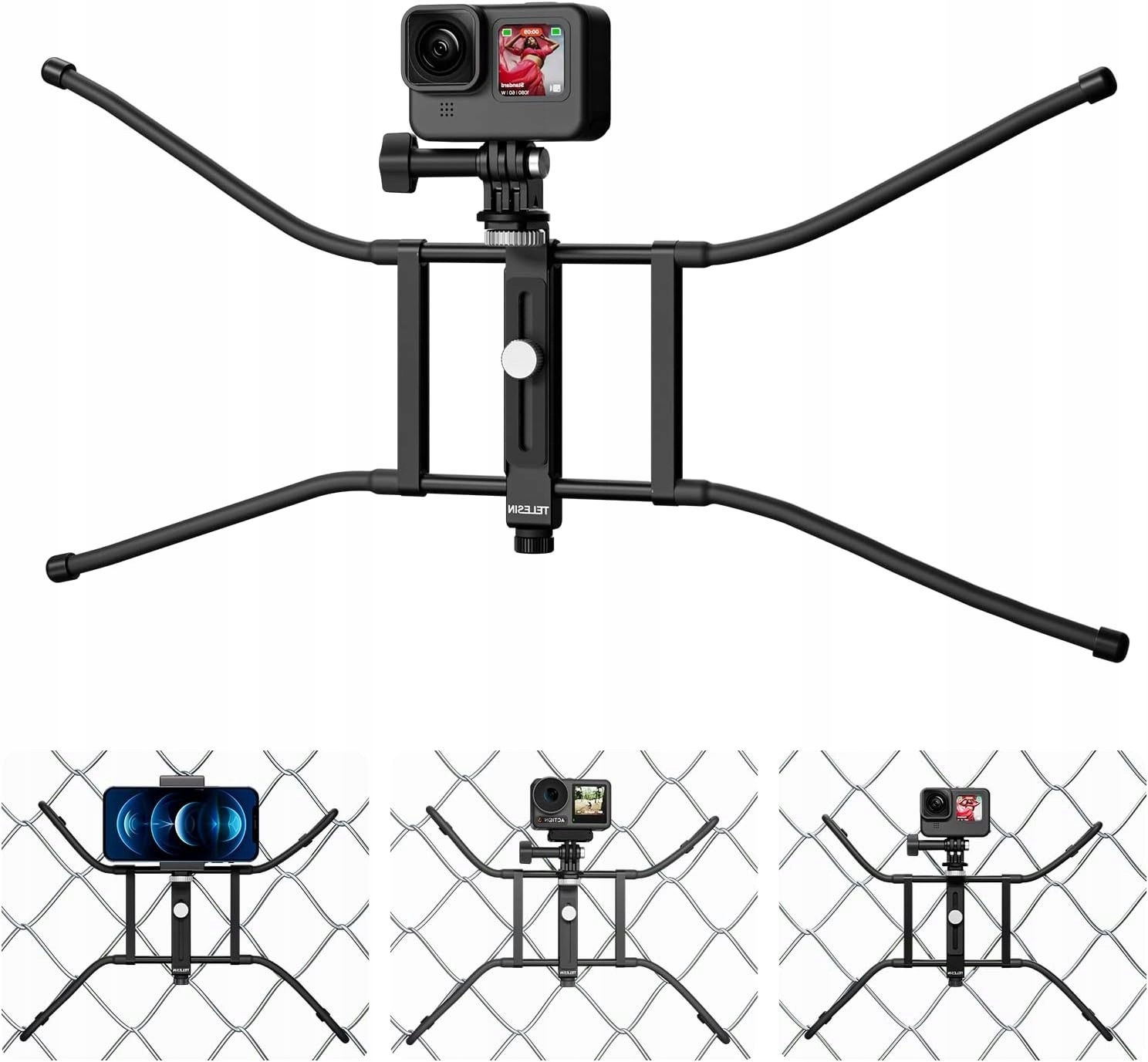 Telesin Držák Na Oplocení GoPro Přesné uchycení Insta360 Smartphony