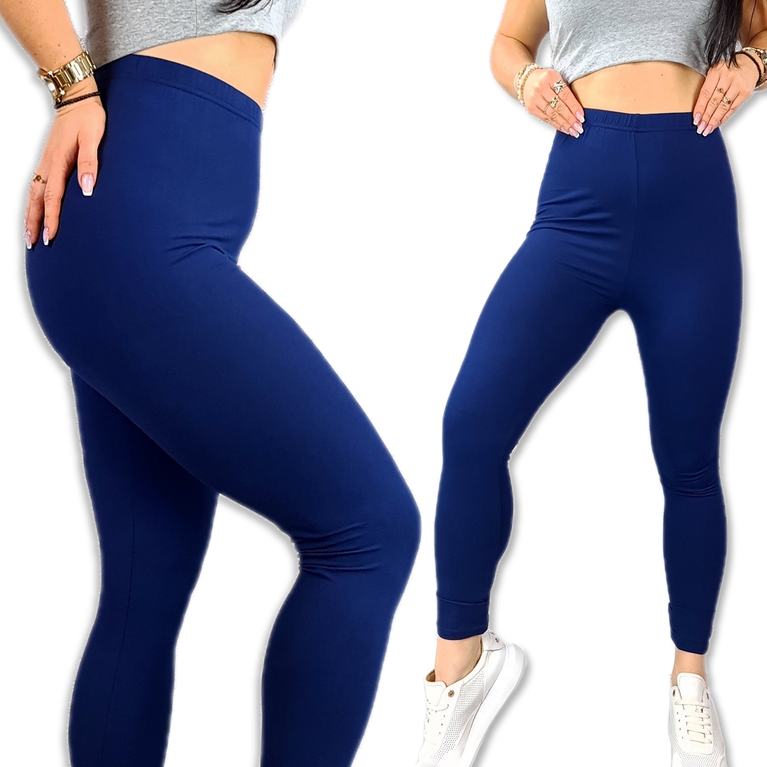 LEGGINSY BAMBUSOWE DŁUGIE z WYSOKIM STANEM getry KRYJĄCE JAKOŚĆ - 8XL/9XL