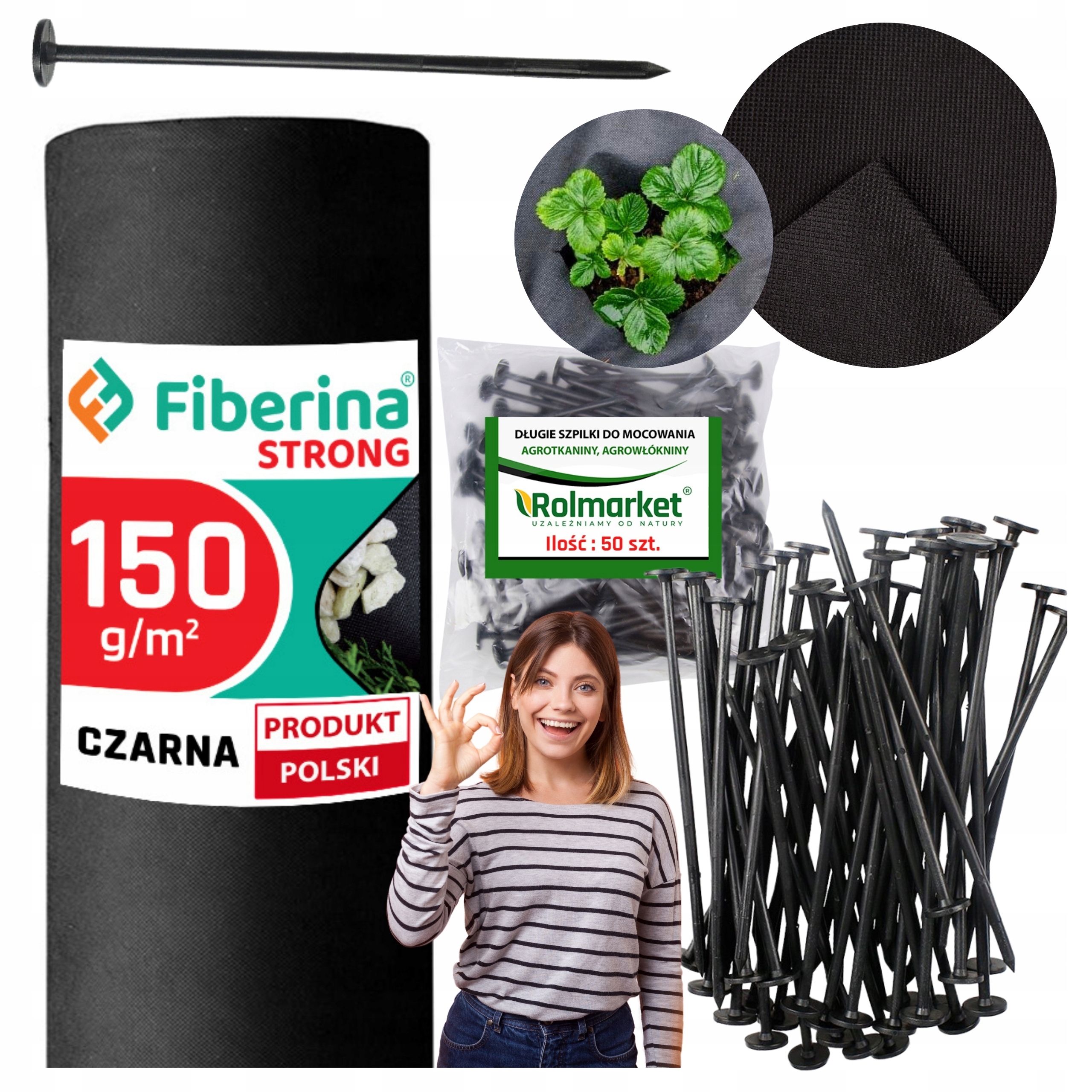Agrowłóknina Ściółkująca 1,6x100m Najgrubsza Włóknina Na Chwasty 150g Uv