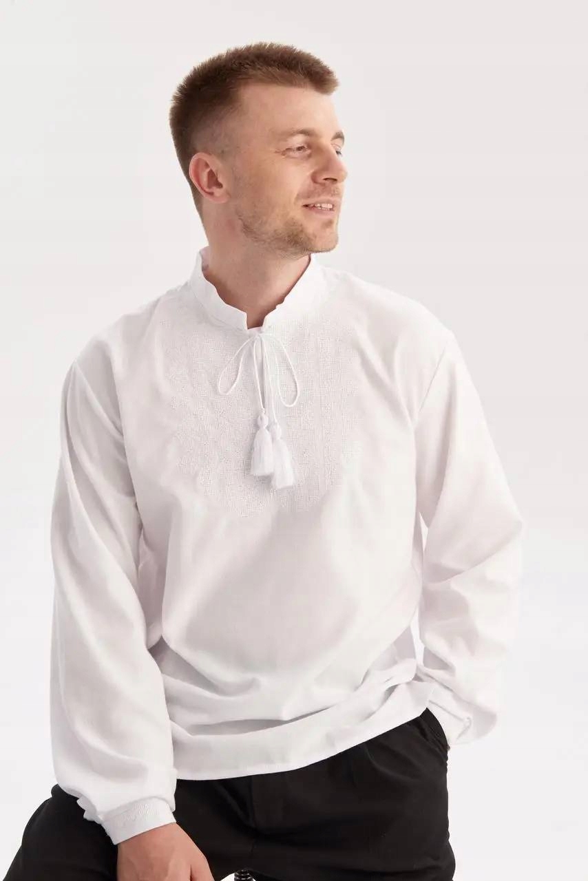 Pánská vyšívaná košile z čisté bavlna, velikost M