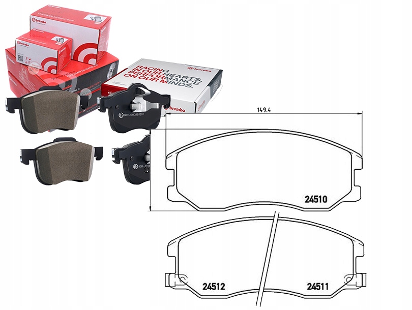 Sada Brzdových Destiček Brembo 96626069 966260