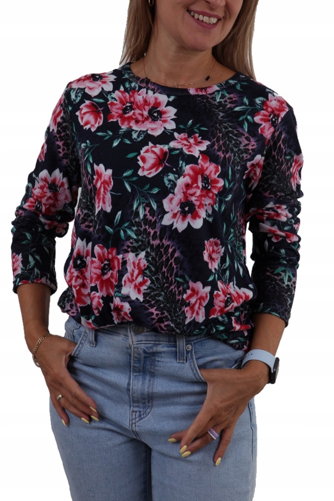 

Bluzka Lekki Sweterek Drobne Kwiatki *4XL