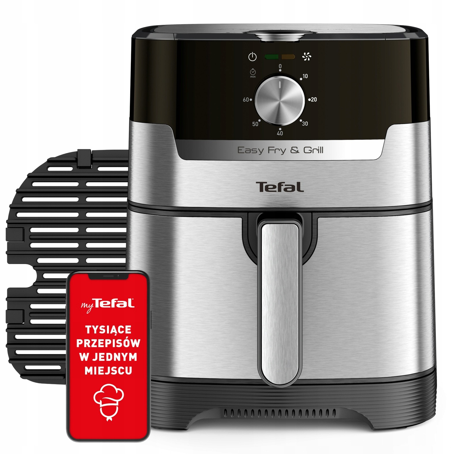 Frytkownica Beztłuszczowa Tefal Air Fryer Solidny Mocny 1550W Pojemny 4,6L
