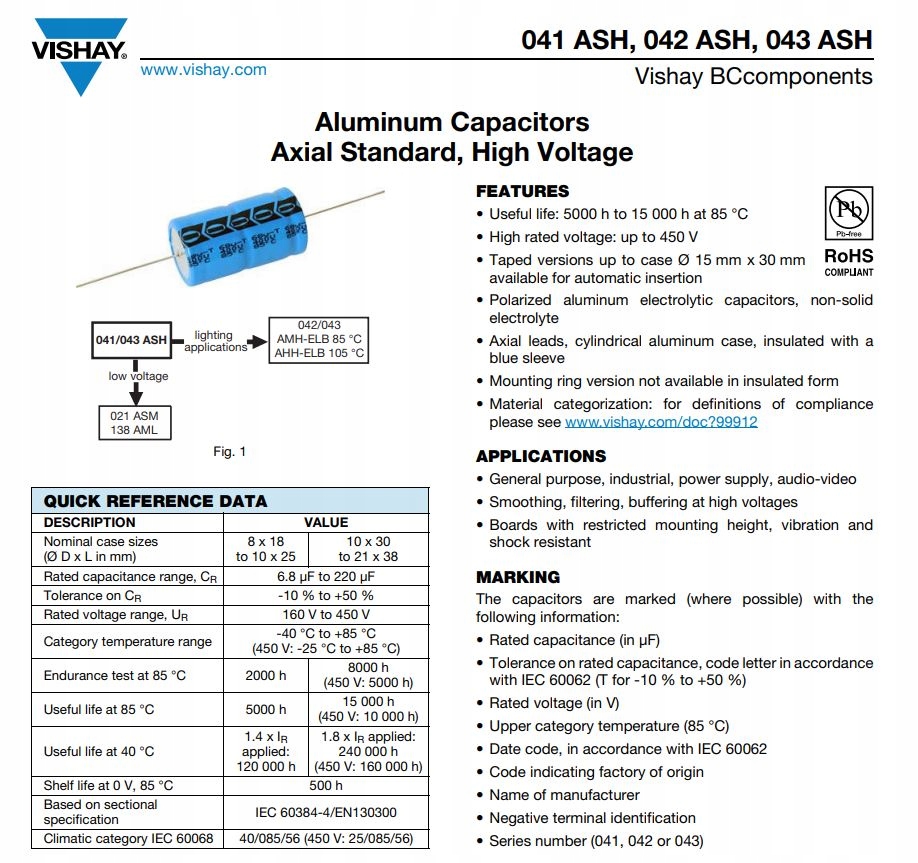 10uF 450V Kondensator osiowy elektrolityczny BC Producent Inna
