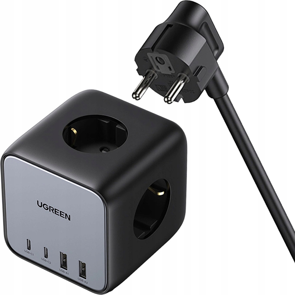 Napájacia lišta, kocka Ugreen, Usb-a, Usb-c, Schuko, Usb 65W Ac 3680W