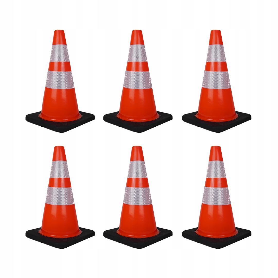 Silniční pacholek 6 Kusů 45 cm Měkká tvrdá základna pro varování