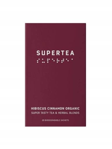 Levně Čaj Supertea hibiscus cinnamon organic 20 sáčků