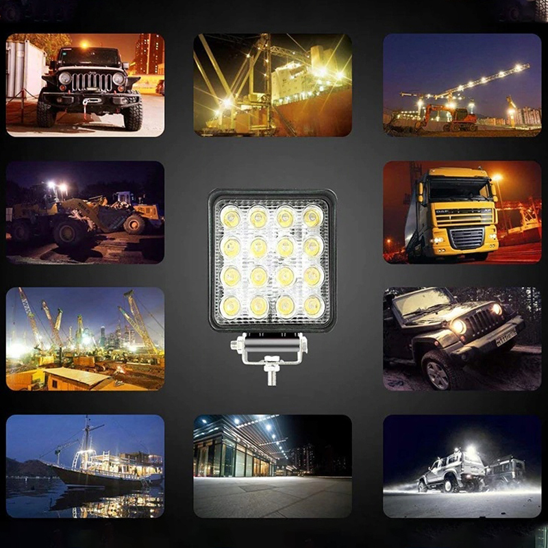 LAMPA 16 LED HALOGEN ROBOCZY SZPERACZ 48W 12V Producent części Retoo