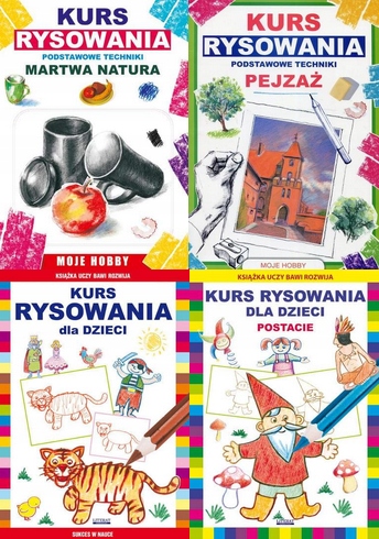 Kurs rysowania Zestaw 4 Książek /zl