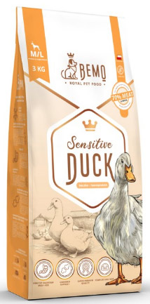 Bemo Sensitive Duck Monobiałkowa Karma Dla Psa M/L 3KG 60% Kaczki