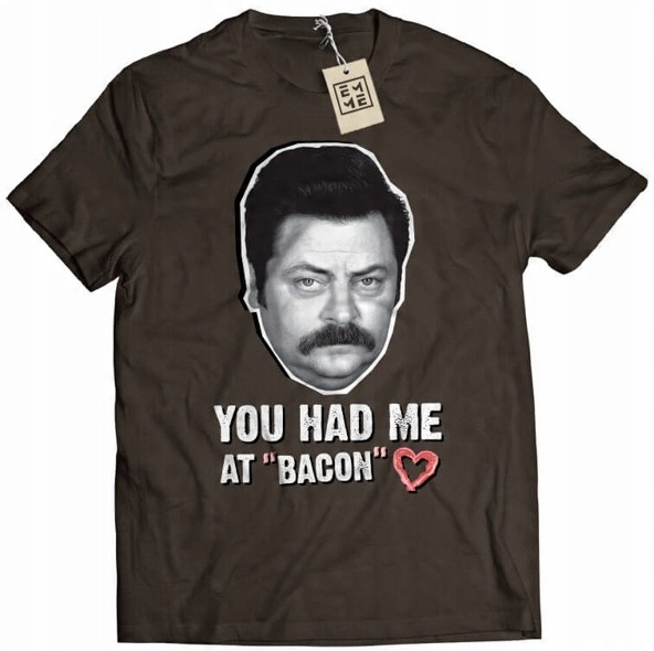 

Koszulka Ron Swanson Bacon brązowa XL