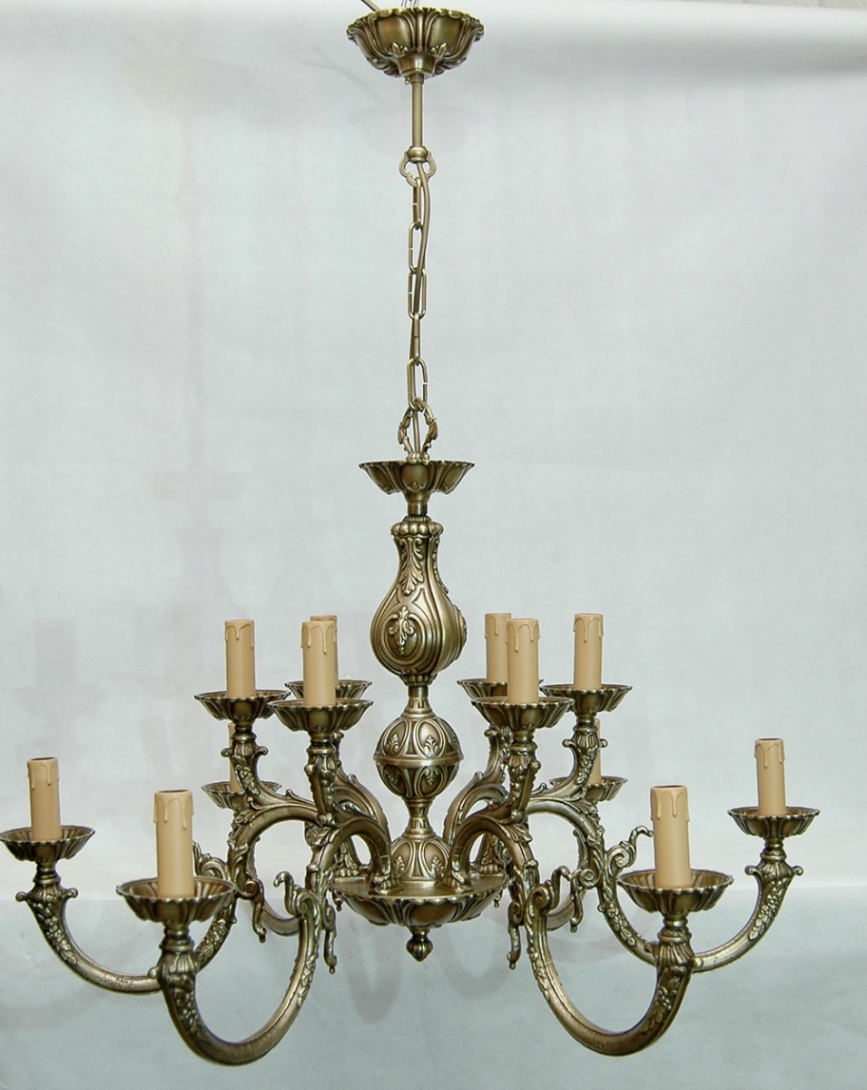 Mosadzný luster, závesná mosadzná lampa