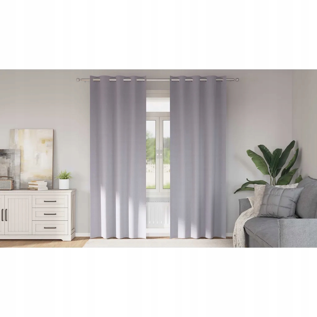 vidaXL Závěsy na zatemnění s kroužky 2 pcs Metalická šedá 245 x 140 cm