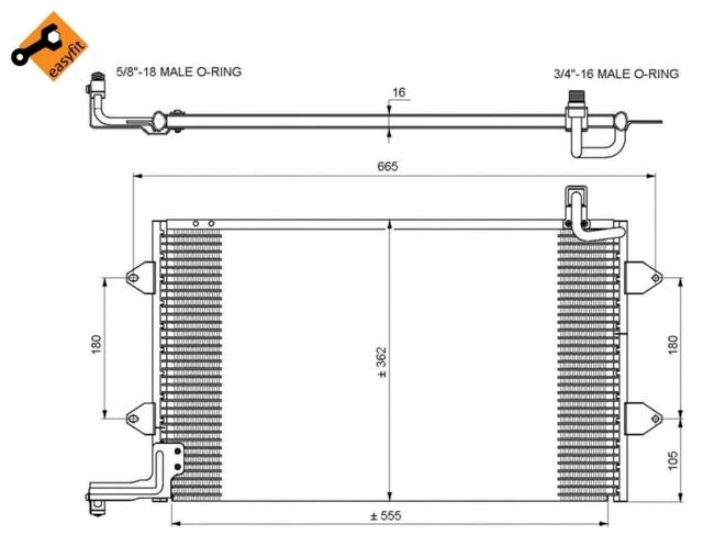 nrf 35584 конденсатор, радиатор кондиционера