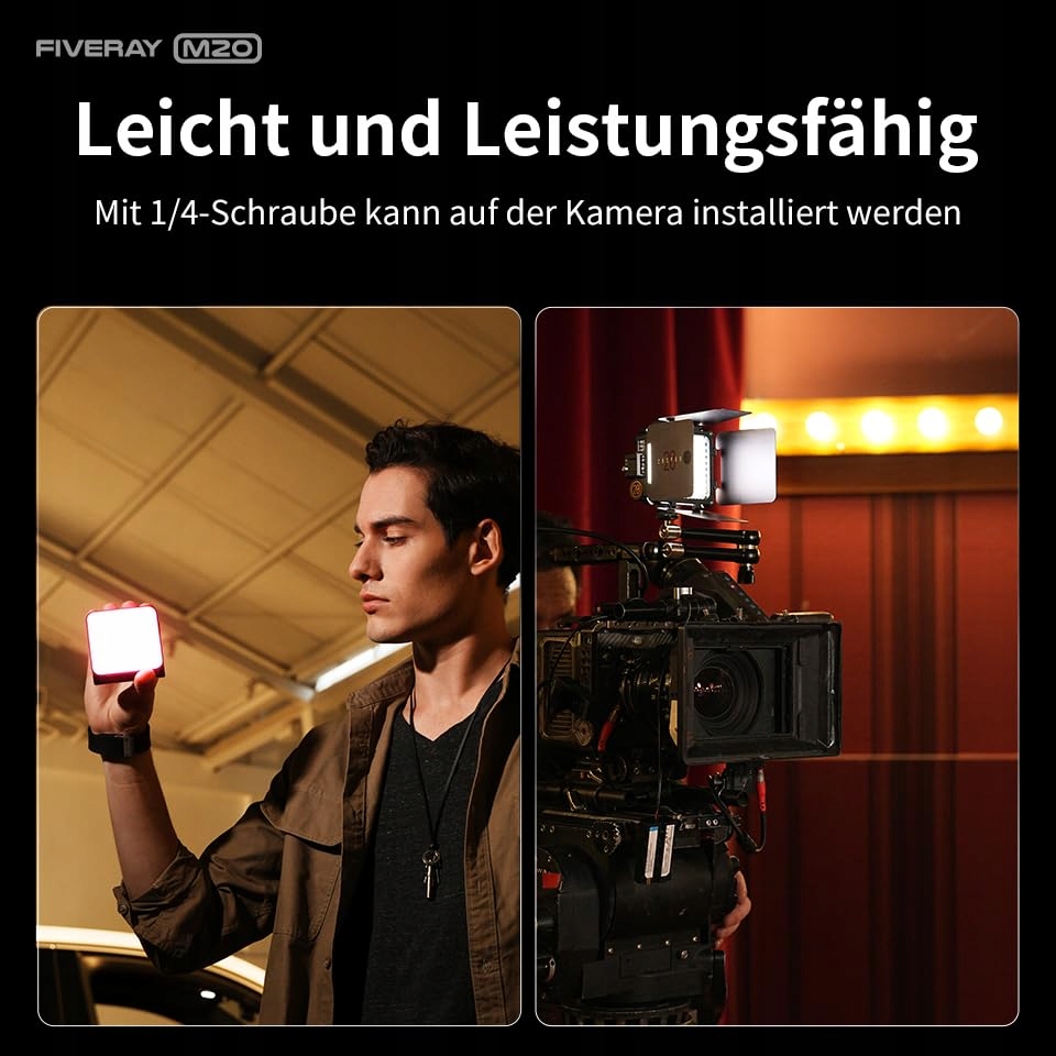 ZHIYUN Fiveray M20 Combo Lampa LED 20W Bi-Color Do Streamingu Magnetyczna — miniatura 2