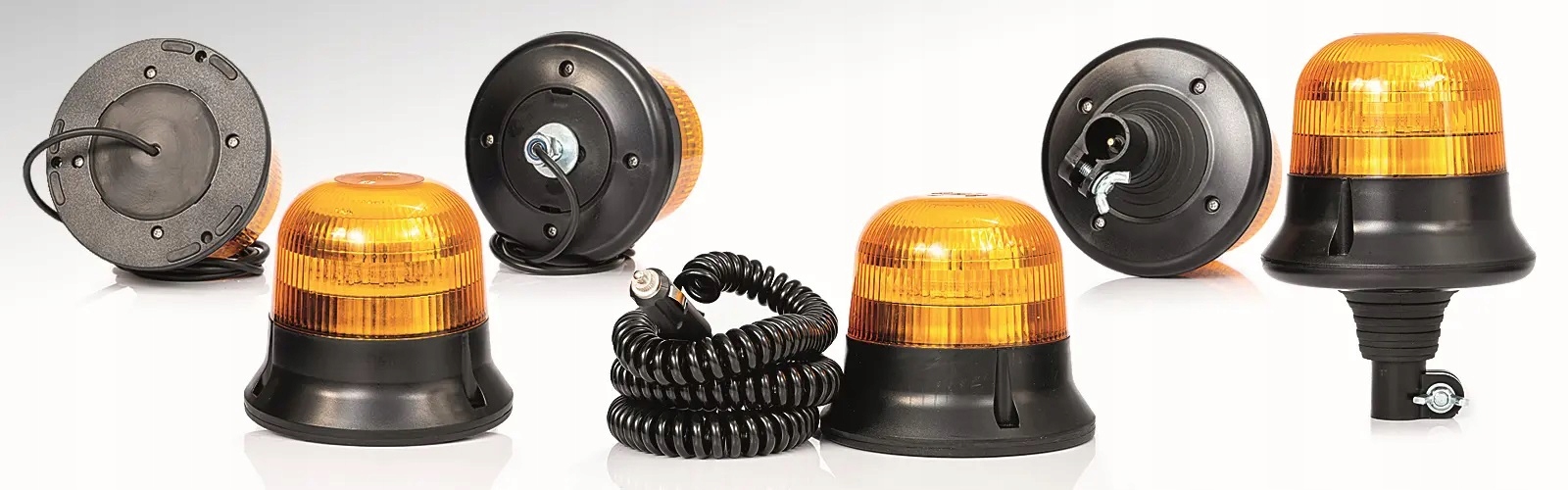 LAMPA OSTRZEGAWCZA KOGUT LED 12V 24V IP68 EMC PL Part number FT 150 DF LED MAG M30