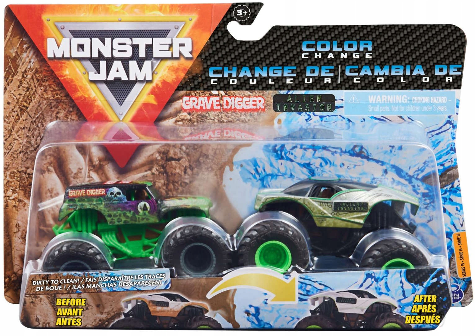 

Monster Jam Zmieniające Kolor Grave Digger I Alien