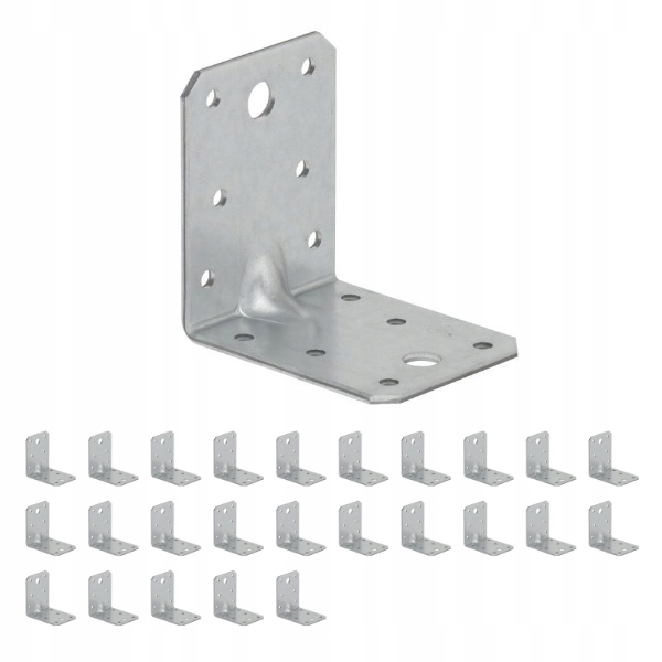 Úhlová spojka s prolisem 55x70x70 mm – sada 25 Ks.