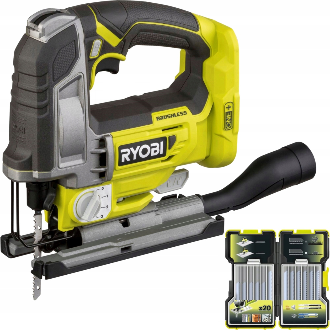 Ryobi Bezkartáčová přímočará pila One+ R18JS7-0 18V sada pilových listů 20 Ks