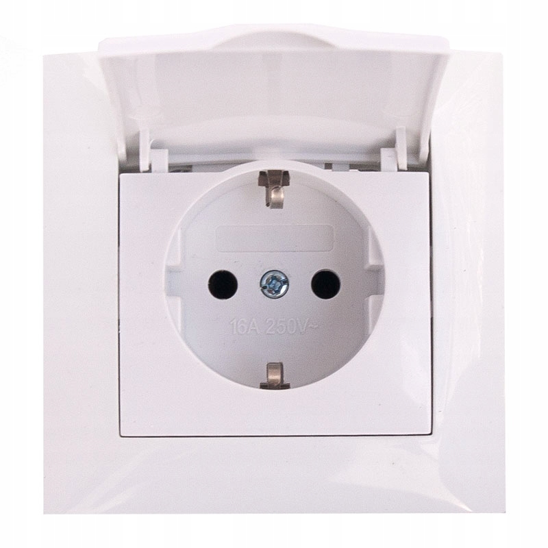 WESA GNIAZDO POJEDYNCZE Z KLAPKĄ GNIAZDKO SCHUKO