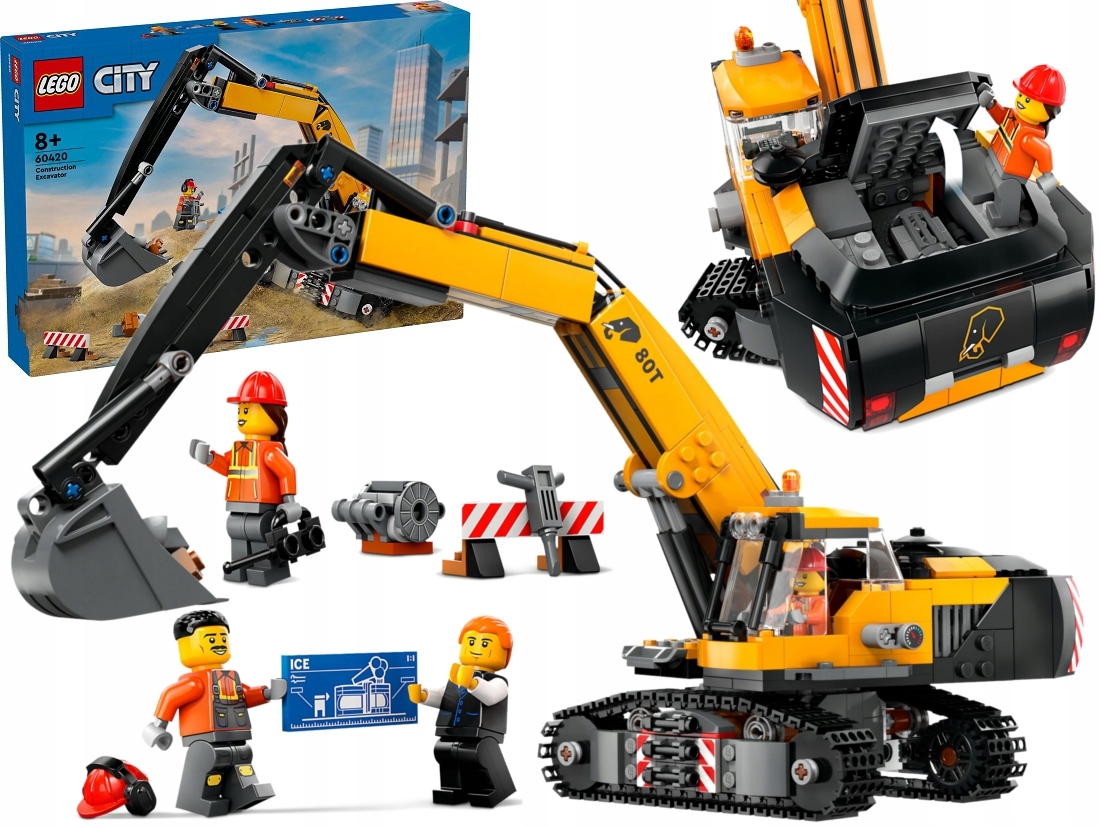 stavebnice Lego City Žlutý Bagr Stavební Vozidlo 60420