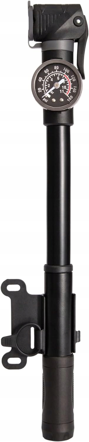 Pompka rowerowa z manometrem 26cm czarna