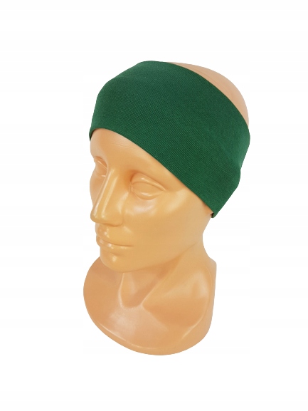 

468 Opaska bawełniana Birko 9 cm Zielona