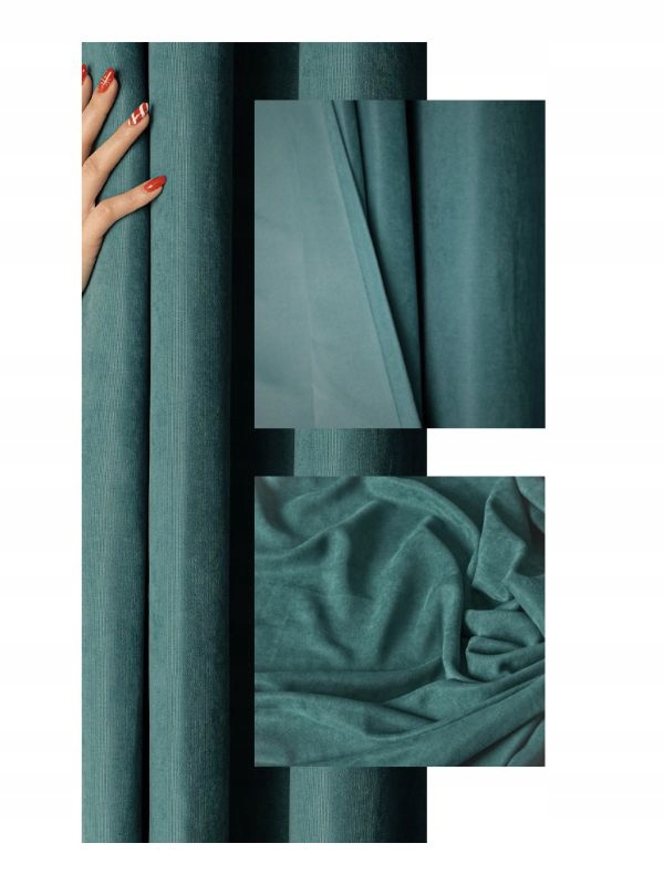 Velurové záclony Matné Závěs š.120x120 Velur s páskou na žabky Barvy