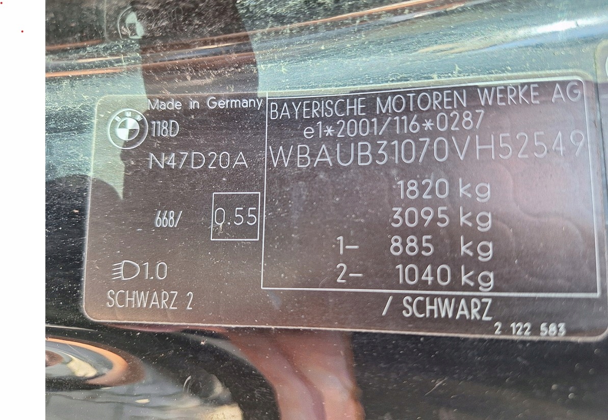 BMW e E81 LIFT 118D 2.0 D N47D20A E87 Mozzo FUSELLO perno mozzo Destro posteriore posteriore