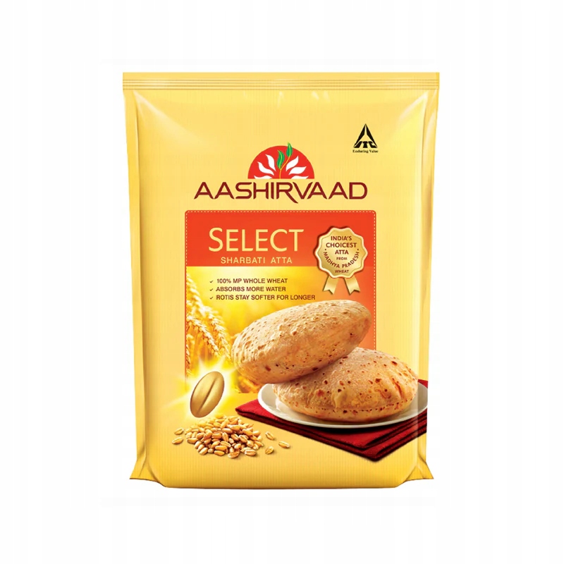 Mouka na roti Aashirvaad Select Sharbati Atta 10KG 100% pšenice Sharbati
