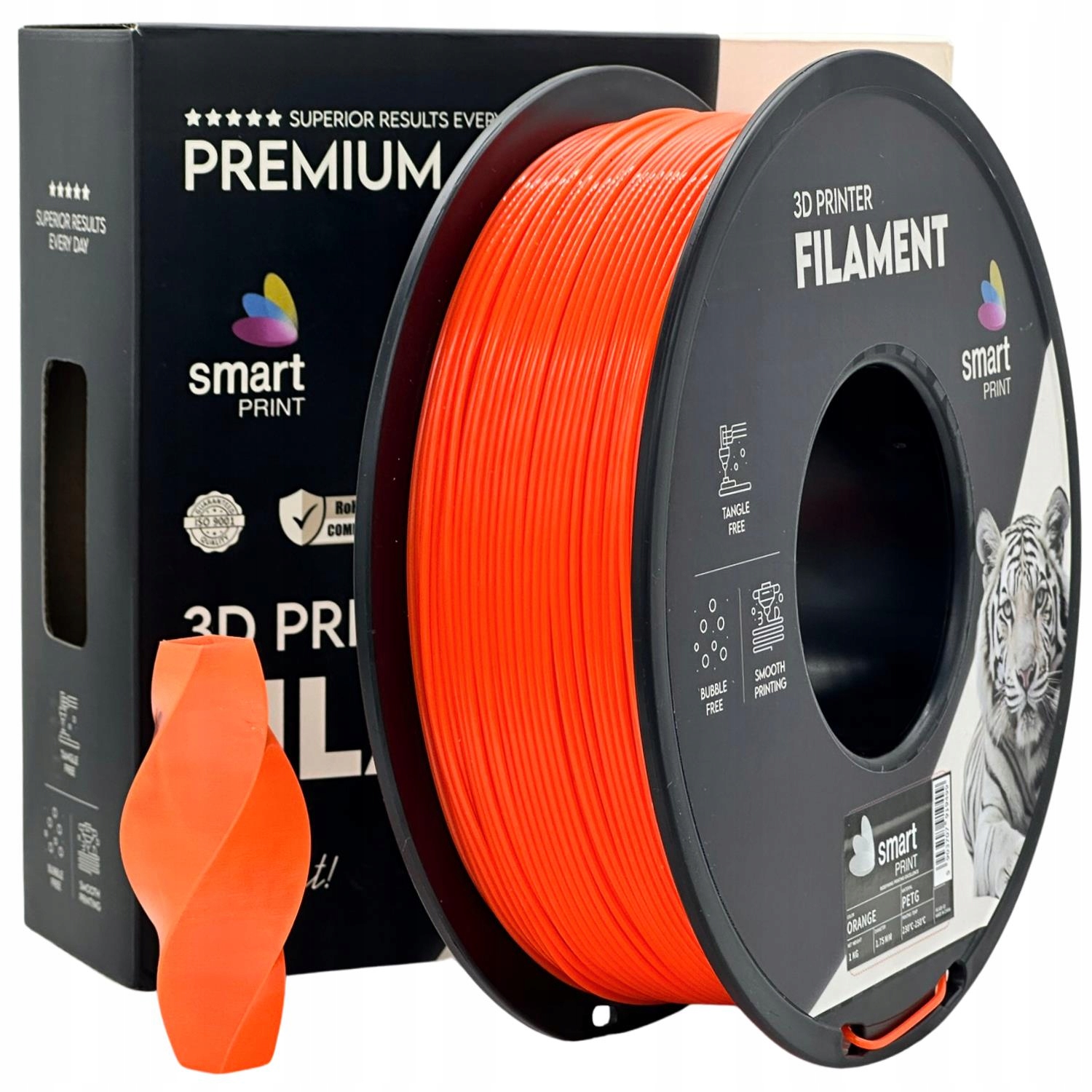 Filament Smart Print Petg Premium 1,75 mm 1 kg – pomarańczowy Orange
