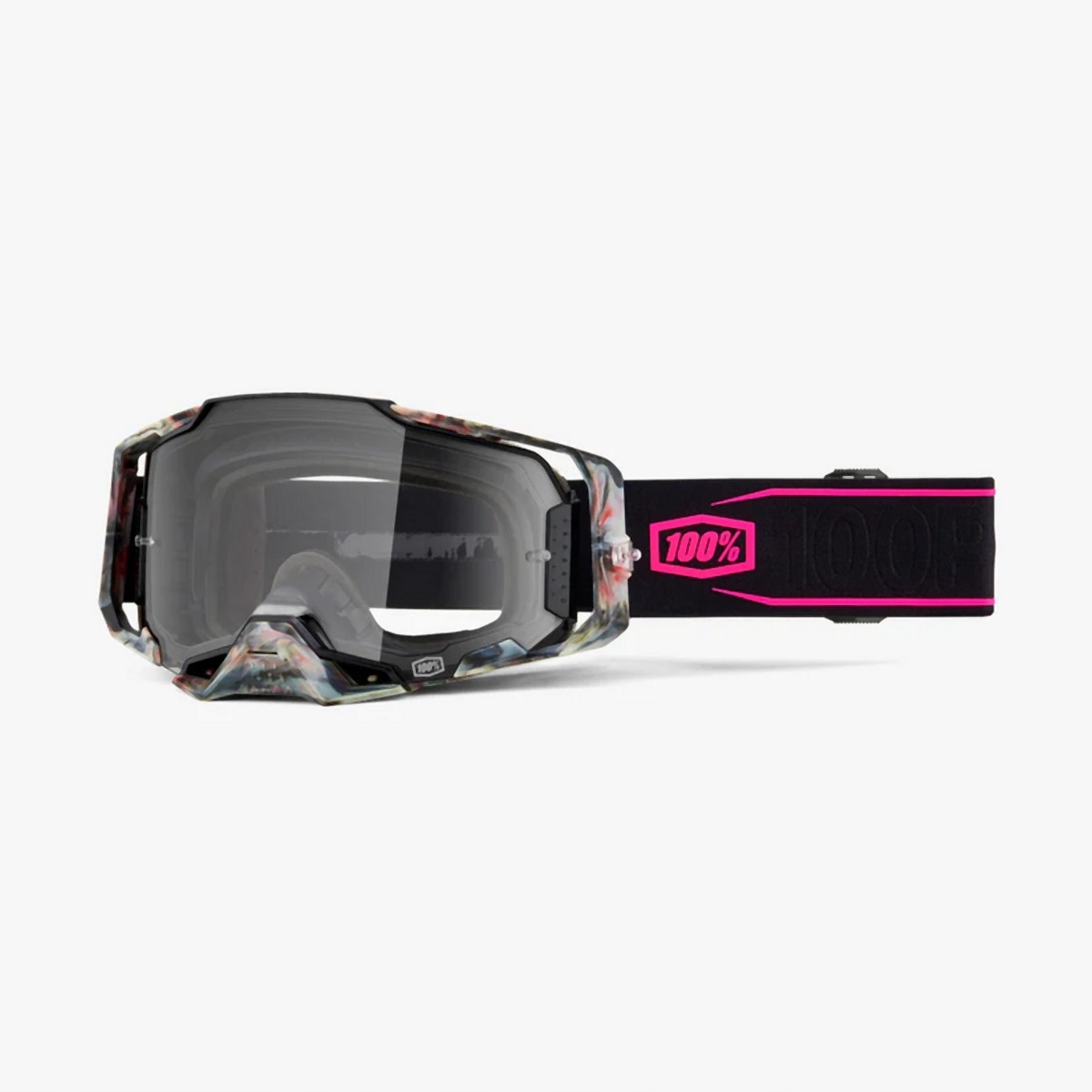 100 % Okuliare Model Armega Sarcelle Clear Lens Farba Čierna/ružová Š