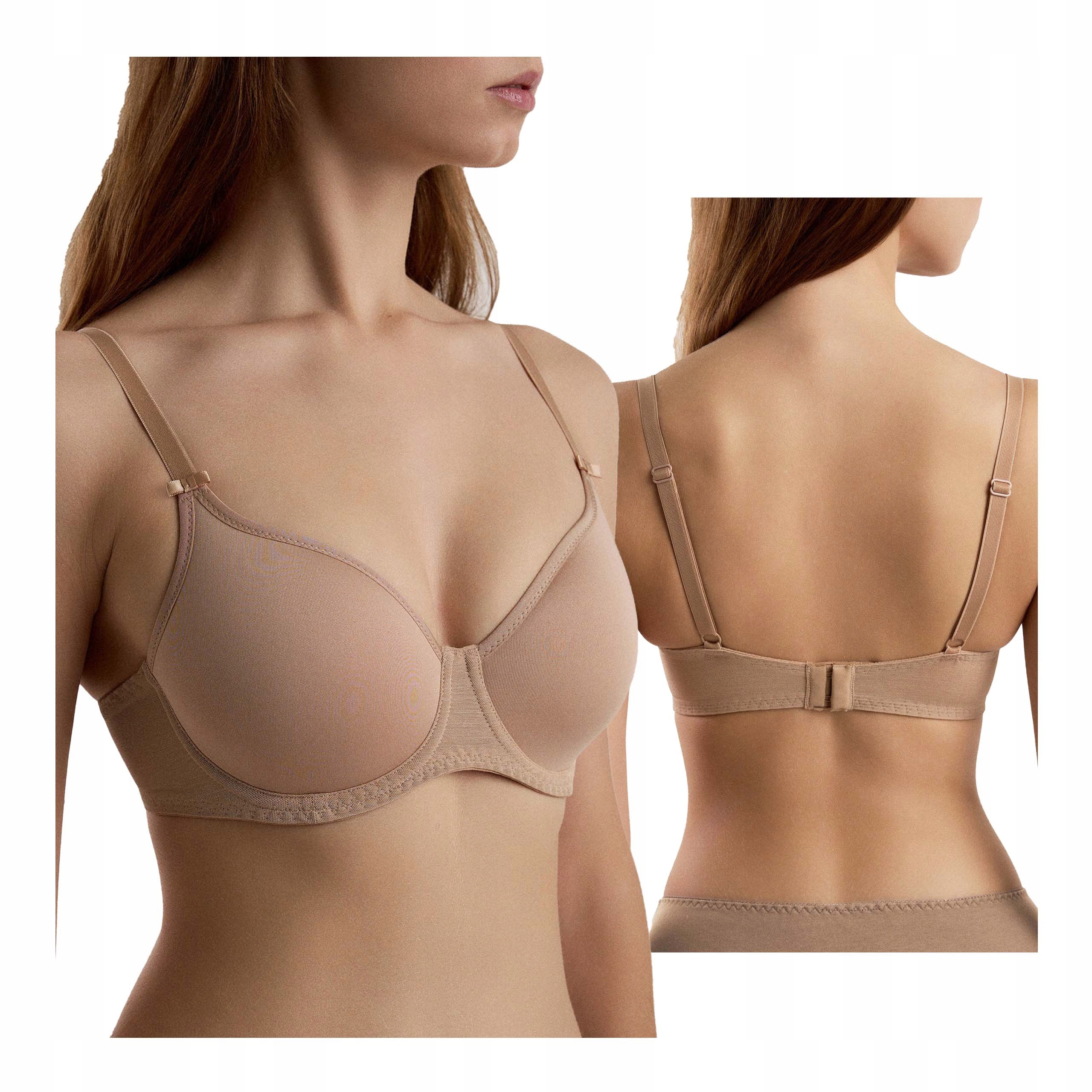 Dámská polovyztužená podprsenka s kosticemi 80A béžová Conte