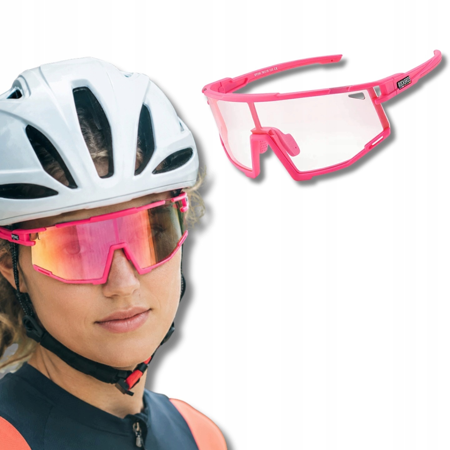 Okulary Rowerowe Sportowe Na Rower Fotochromowe Uv Męskie Damskie Rockbros