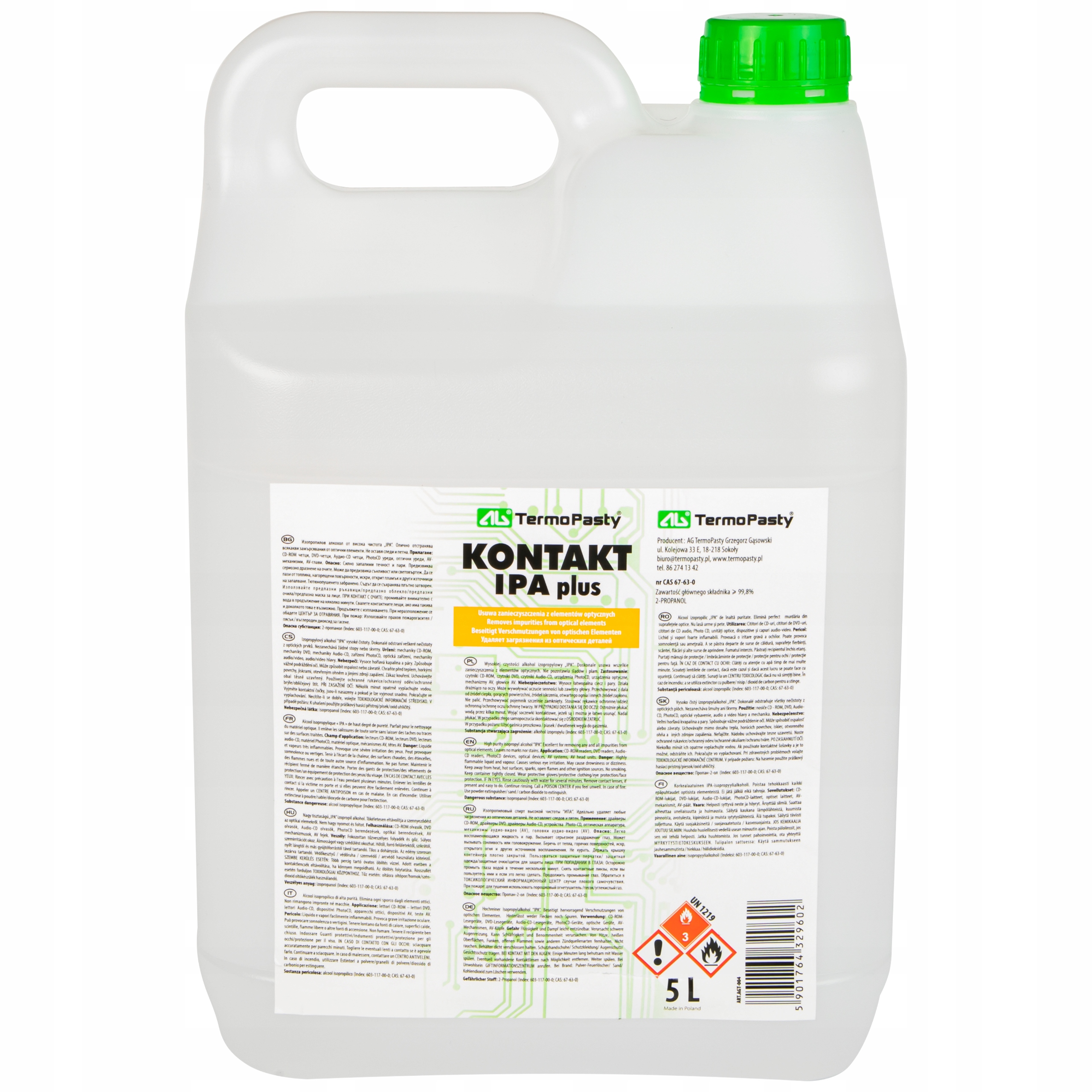 Isopropylalkohol Ag Kontakt Ipa Plus 5 L Isopropanol Karnister