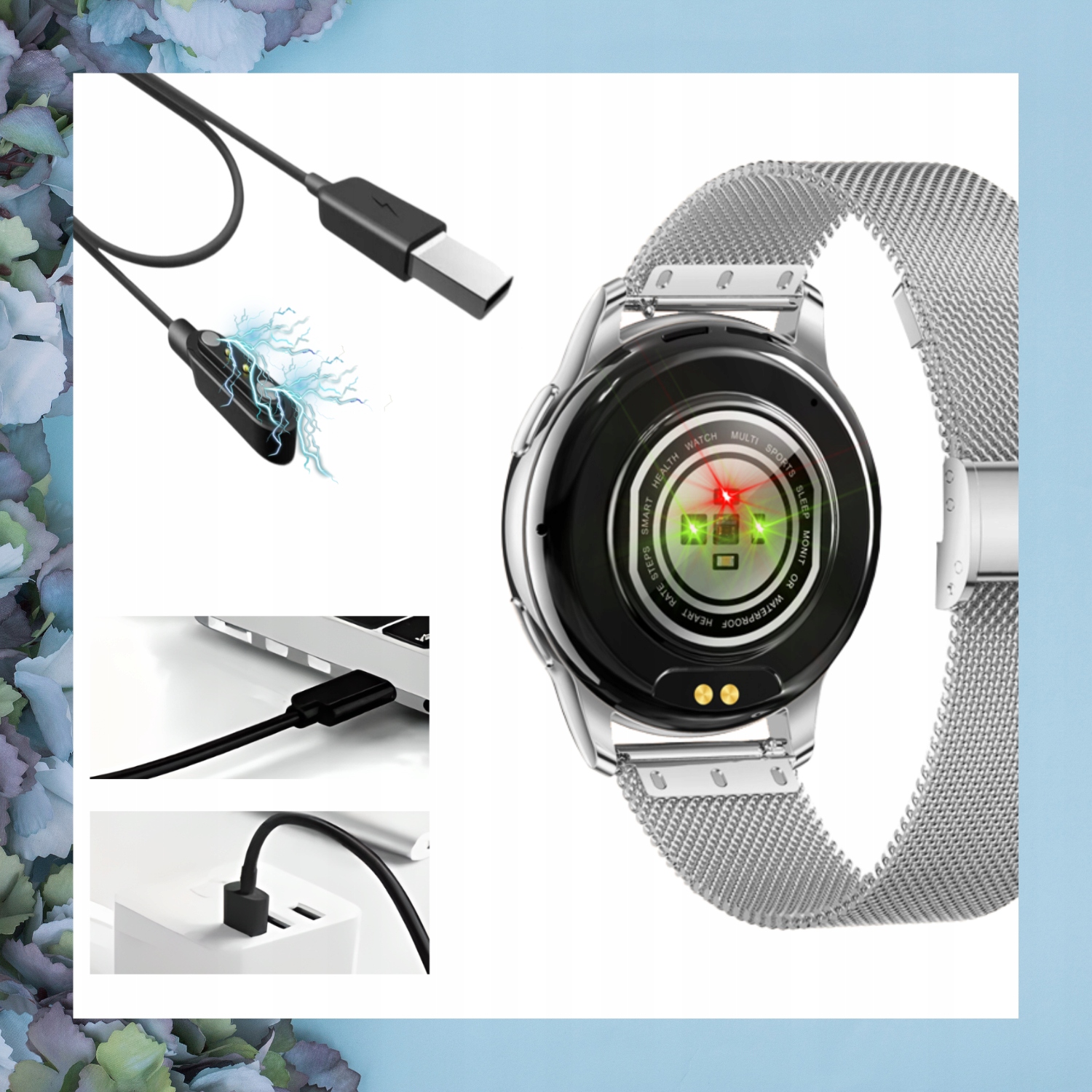 SMARTWATCH ZEGAREK DAMSKI MENU POLSKIE FUNKCJA DZWONIENIA SMART WATCH PULS Kompatybilność systemowa Android iOS